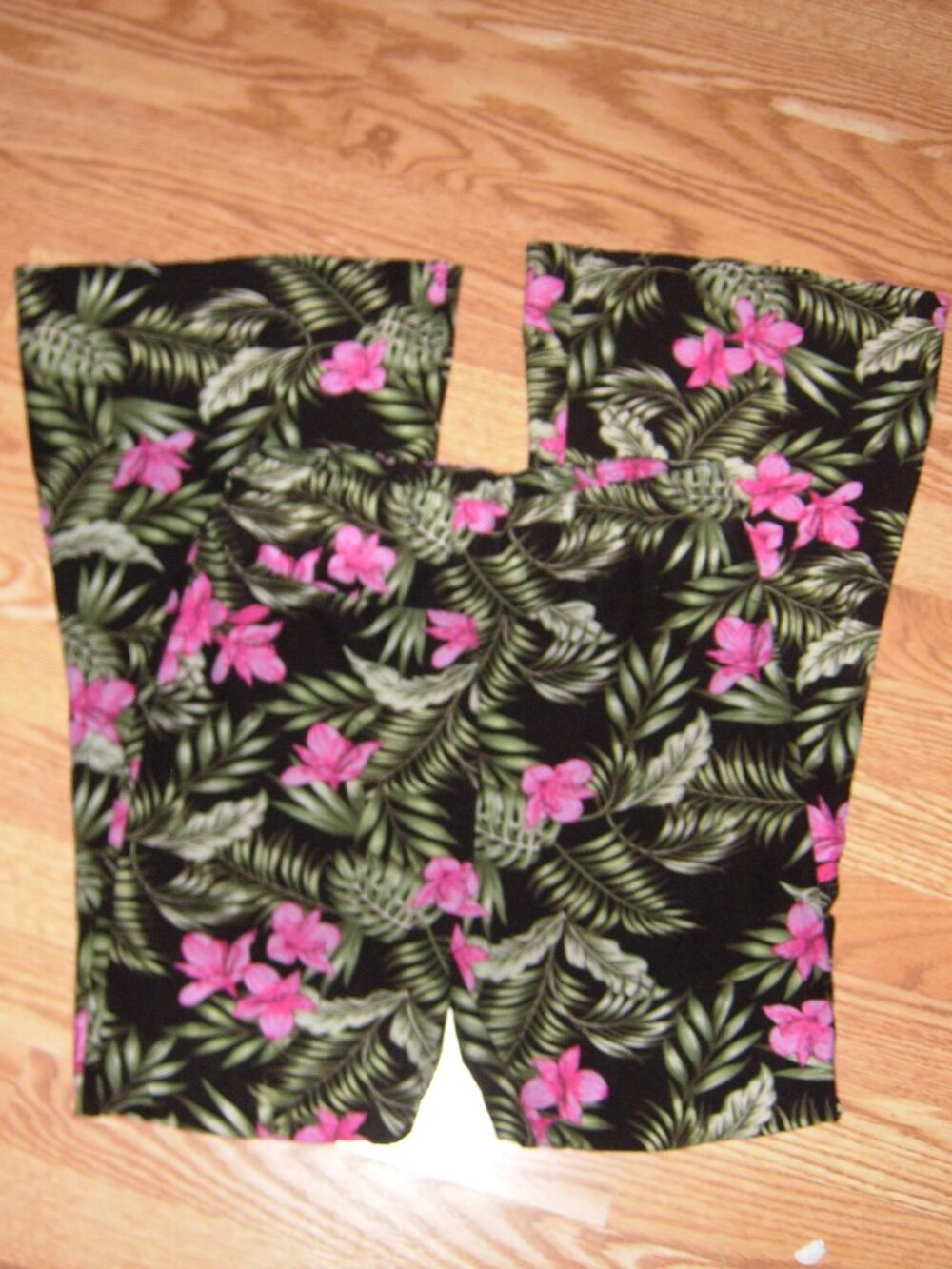 Tropical Print Knit Flare Pants XL